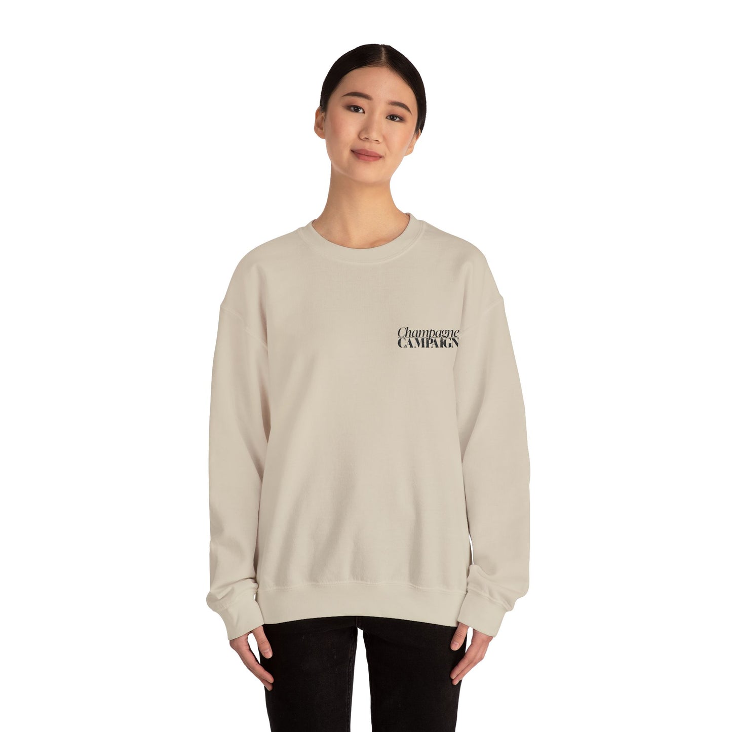 Champagne Campaign Embroidered Sweatshirt